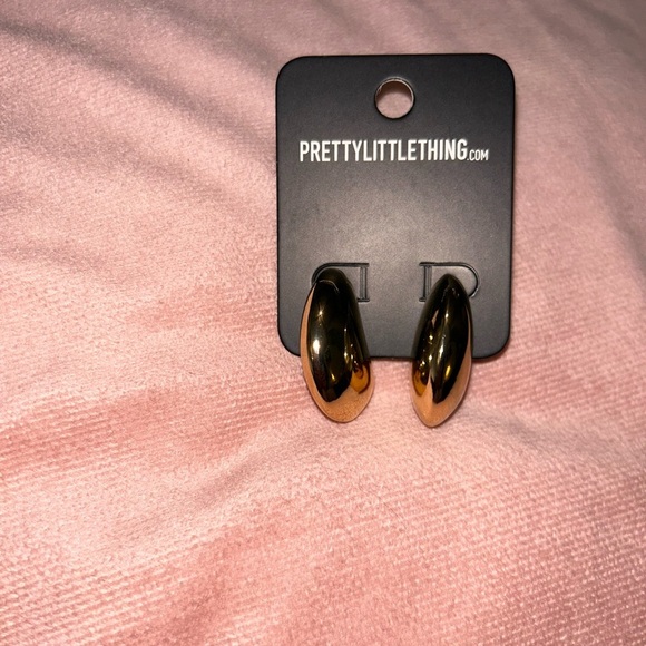 Gold Tear Drop Mini Statement Earrings - Picture 3 of 4